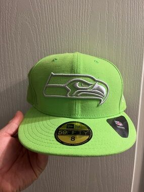 New Era Neon Green Seattle Seahawks Fitted Cap